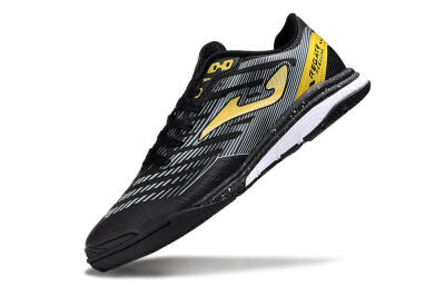 Men's Joma Top Flex IC Indoor & Futsal Low-Tops Football Shoes - Black/Gold/White
