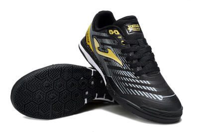 Men's Joma Top Flex IC Indoor & Futsal Low-Tops Football Shoes - Black/Gold/White