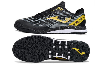 Men's Joma Top Flex IC Indoor & Futsal Low-Tops Football Shoes - Black/Gold/White