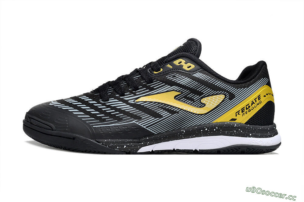 Men's Joma Top Flex IC Indoor & Futsal Low-Tops Football Shoes - Black/Gold/White 0