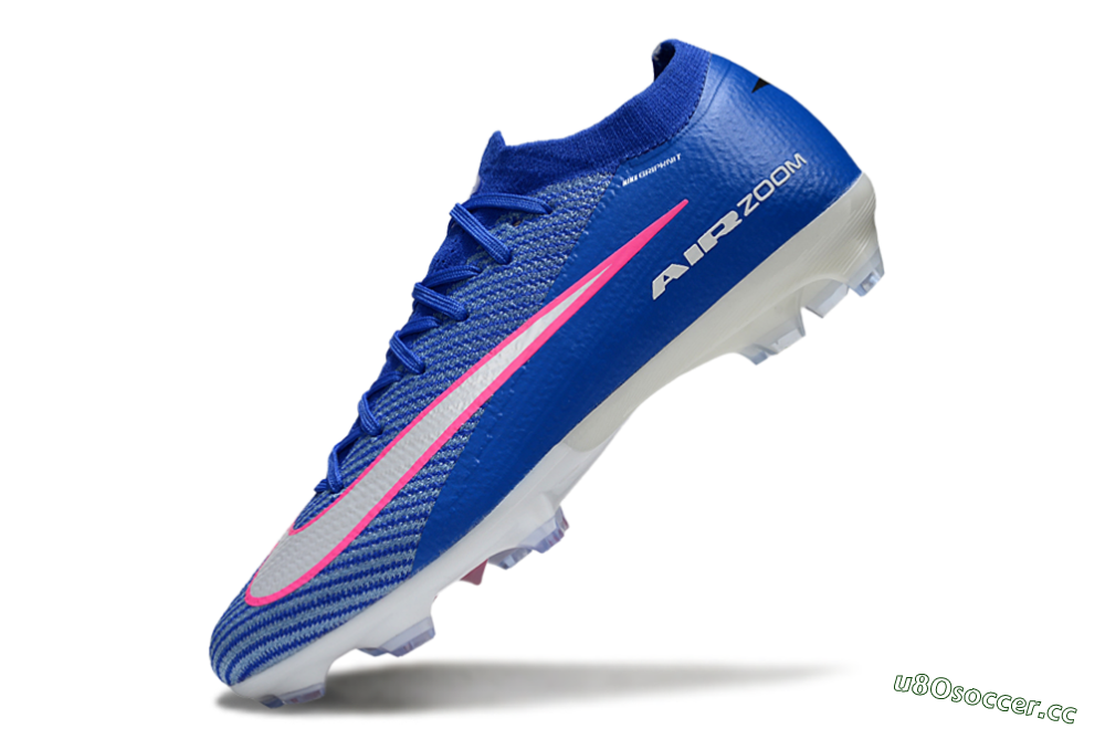 Unisex Nike Air Zoom Mercurial Vapor 16 Elite FG Firm Ground Low-Tops Football Boots - Blue/Pink/Silver 5