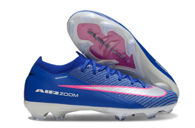 Unisex Nike Air Zoom Mercurial Vapor 16 Elite FG Firm Ground Low-Tops Football Boots - Blue/Pink/Silver