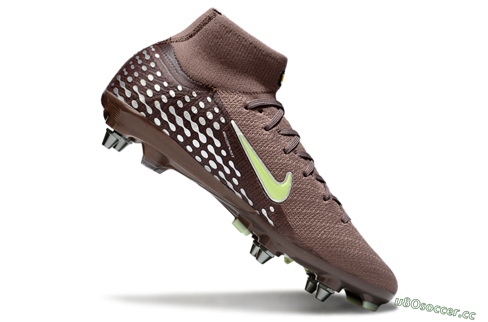 Men's Nike Air Zoom Mercurial Superfly 10 Elite SG Soft Ground High-Tops Football Boots - Brown/Yellow/White 4