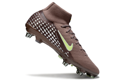 Men's Nike Air Zoom Mercurial Superfly 10 Elite SG Soft Ground High-Tops Football Boots - Brown/Yellow/White