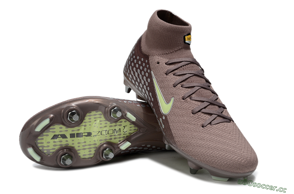 Men's Nike Air Zoom Mercurial Superfly 10 Elite SG Soft Ground High-Tops Football Boots - Brown/Yellow/White 3