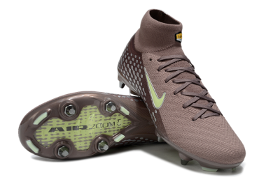 Men's Nike Air Zoom Mercurial Superfly 10 Elite SG Soft Ground High-Tops Football Boots - Brown/Yellow/White