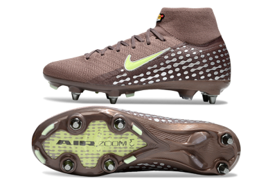 Men's Nike Air Zoom Mercurial Superfly 10 Elite SG Soft Ground High-Tops Football Boots - Brown/Yellow/White