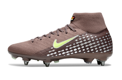Men's Nike Air Zoom Mercurial Superfly 10 Elite SG Soft Ground High-Tops Football Boots - Brown/Yellow/White