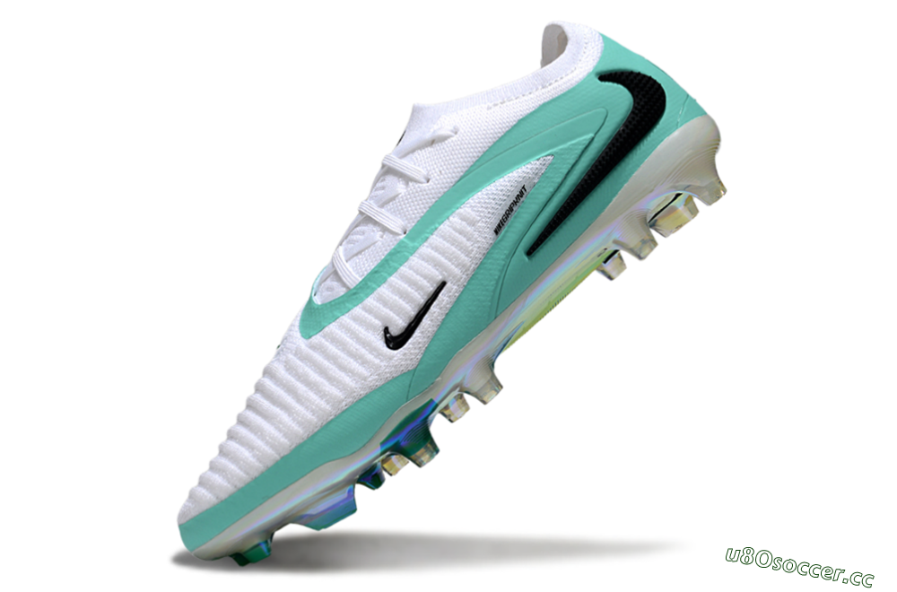 Unisex Nike Phantom 6 Low Elite FG Firm Ground Low-Tops Football Boots - White/Jade/Black 5