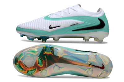 Unisex Nike Phantom 6 Low Elite FG Firm Ground Low-Tops Football Boots - White/Jade/Black