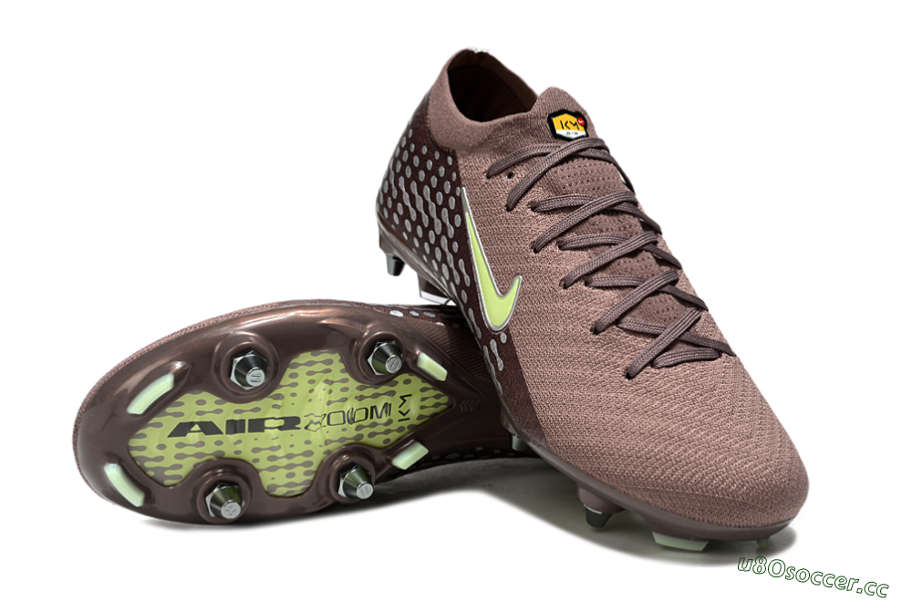 Men's Nike Air Zoom Mercurial Vapor 16 Elite SG Soft Ground Low-Tops Football Boots - Brown/Yellow/White 3