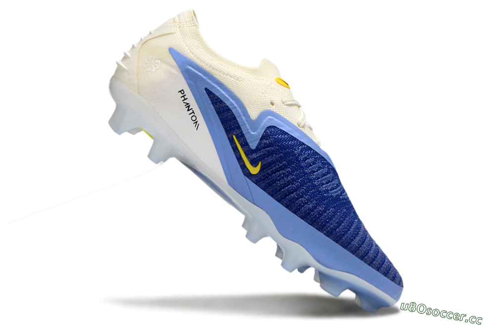 Unisex Nike Phantom 6 Low Elite FG Firm Ground Low-Tops Football Boots - Blue/White/Black 4