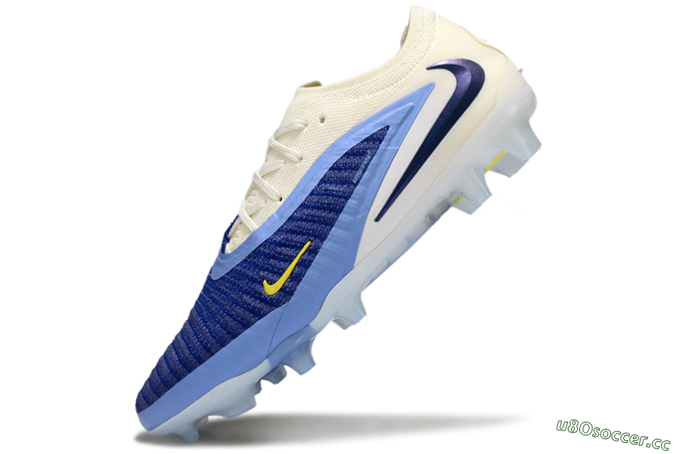 Unisex Nike Phantom 6 Low Elite FG Firm Ground Low-Tops Football Boots - Blue/White/Black 5