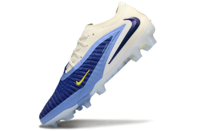 Unisex Nike Phantom 6 Low Elite FG Firm Ground Low-Tops Football Boots - Blue/White/Black