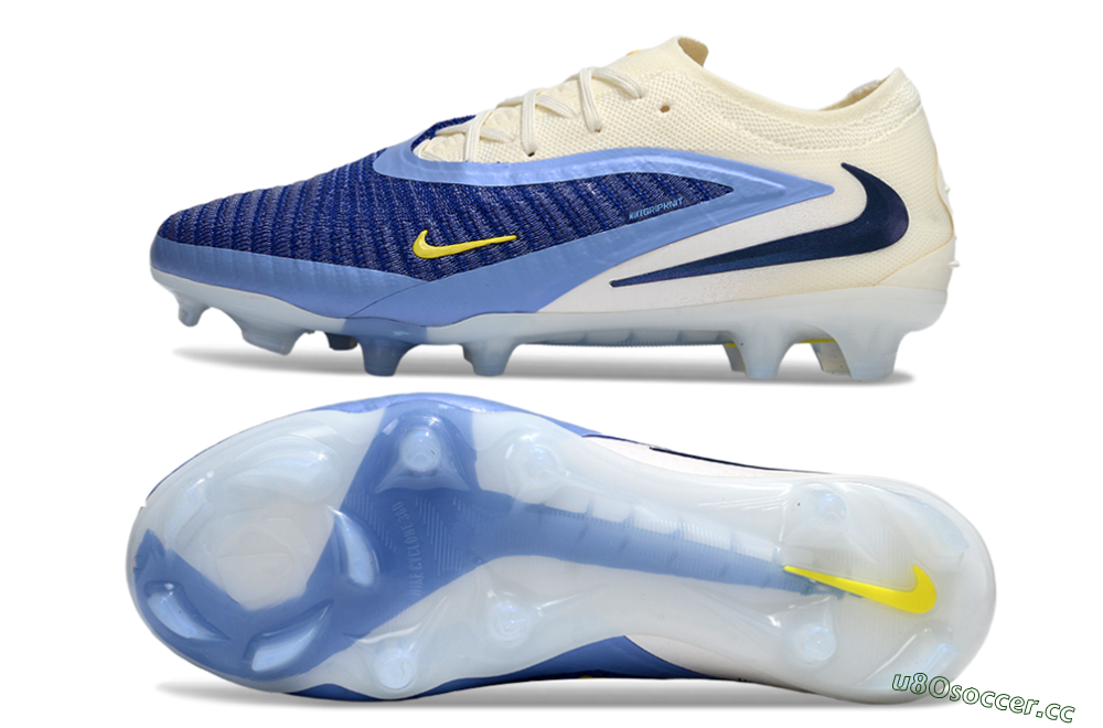 Unisex Nike Phantom 6 Low Elite FG Firm Ground Low-Tops Football Boots - Blue/White/Black 1
