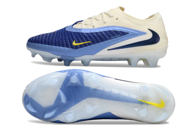 Unisex Nike Phantom 6 Low Elite FG Firm Ground Low-Tops Football Boots - Blue/White/Black