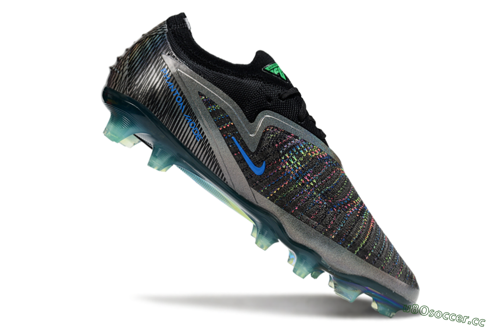 Unisex Nike Phantom 6 Low Elite FG Firm Ground Low-Tops Football Boots - Black/Silver/Yellow 4