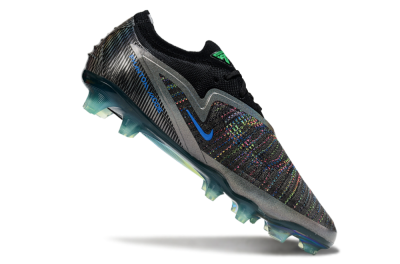 Unisex Nike Phantom 6 Low Elite FG Firm Ground Low-Tops Football Boots - Black/Silver/Yellow
