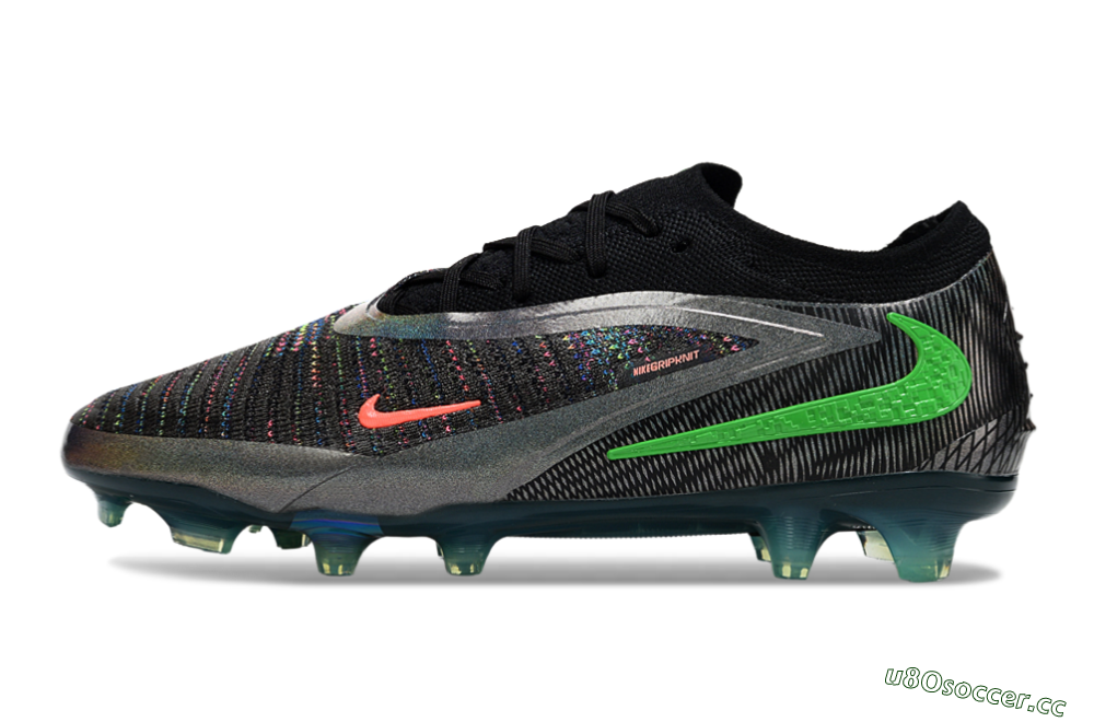 Unisex Nike Phantom 6 Low Elite FG Firm Ground Low-Tops Football Boots - Black/Silver/Yellow 0