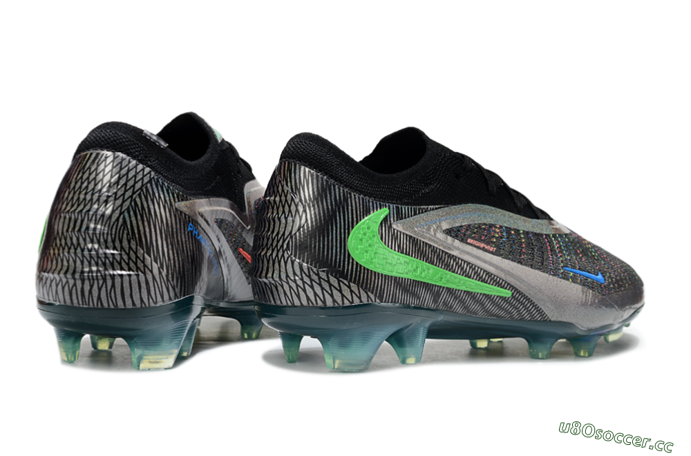 Unisex Nike Phantom 6 Low Elite FG Firm Ground Low-Tops Football Boots - Black/Silver/Yellow 6