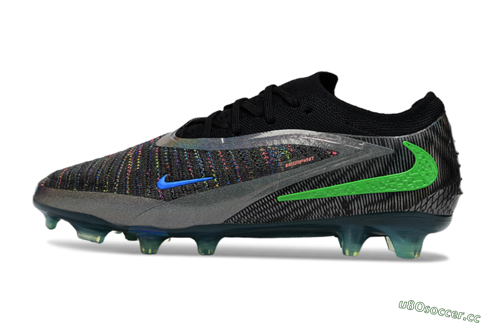 Unisex Nike Phantom 6 Low Elite FG Firm Ground Low-Tops Football Boots - Black/Silver/Yellow 0