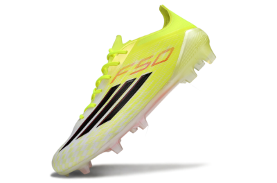 Unisex Adidas F50 Elite FG Firm Ground Low-Tops Football Boots - Yellow/Black/Red