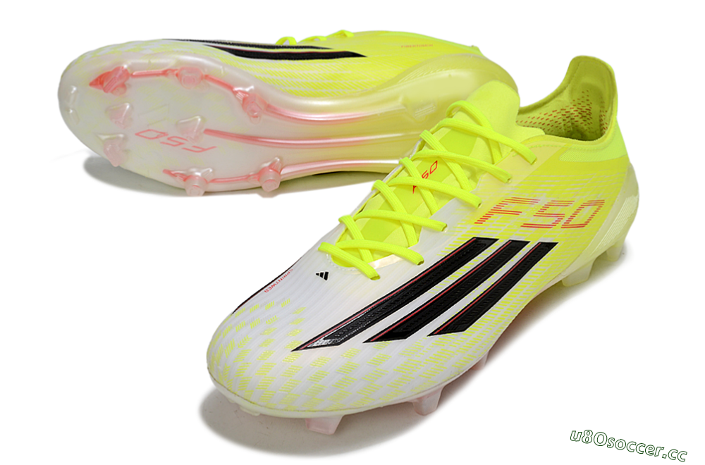 Unisex Adidas F50 Elite FG Firm Ground Low-Tops Football Boots - Yellow/Black/Red 3