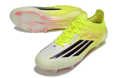 Unisex Adidas F50 Elite FG Firm Ground Low-Tops Football Boots - Yellow/Black/Red