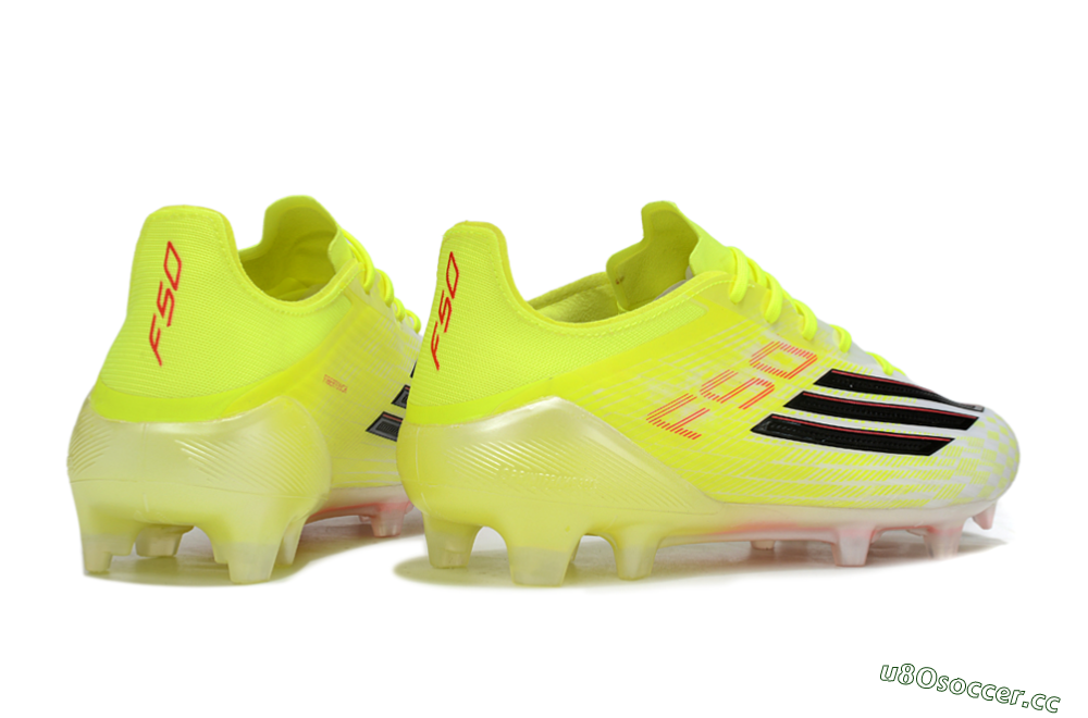 Unisex Adidas F50 Elite FG Firm Ground Low-Tops Football Boots - Yellow/Black/Red 6