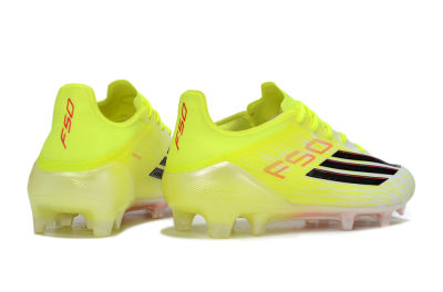 Unisex Adidas F50 Elite FG Firm Ground Low-Tops Football Boots - Yellow/Black/Red