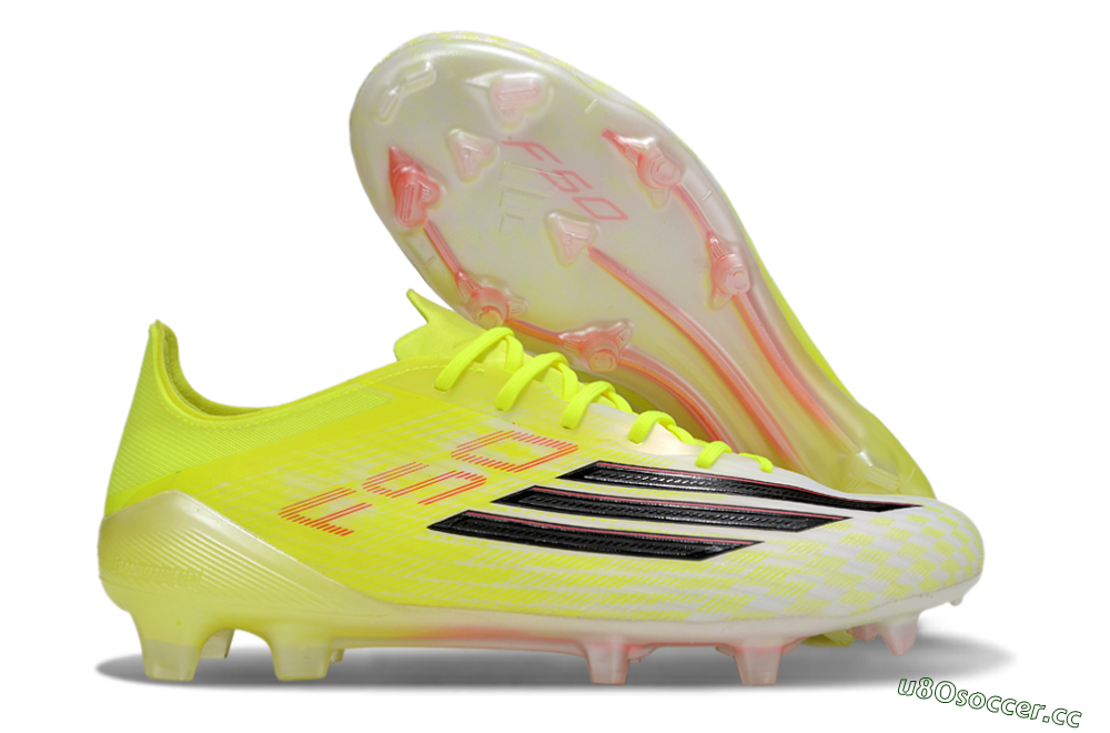 Unisex Adidas F50 Elite FG Firm Ground Low-Tops Football Boots - Yellow/Black/Red 2