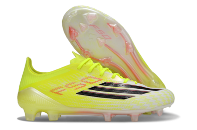 Unisex Adidas F50 Elite FG Firm Ground Low-Tops Football Boots - Yellow/Black/Red