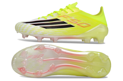 Unisex Adidas F50 Elite FG Firm Ground Low-Tops Football Boots - Yellow/Black/Red