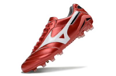Men's Mizuno Morelia 2 FG Firm Ground Low-Tops Football Boots - Red/White