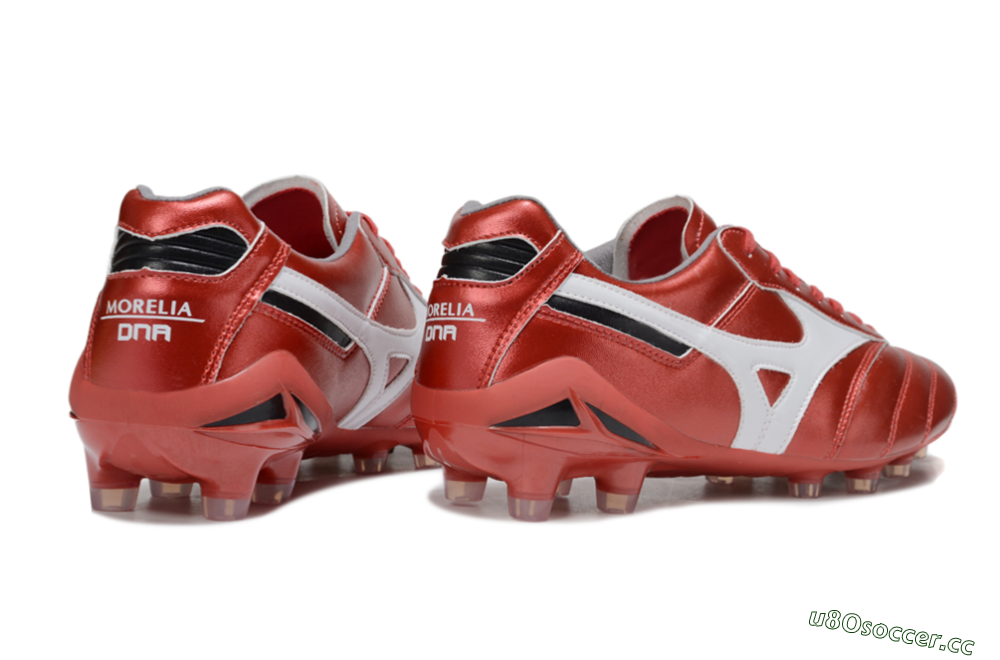 Men's Mizuno Morelia 2 FG Firm Ground Low-Tops Football Boots - Red/White 6