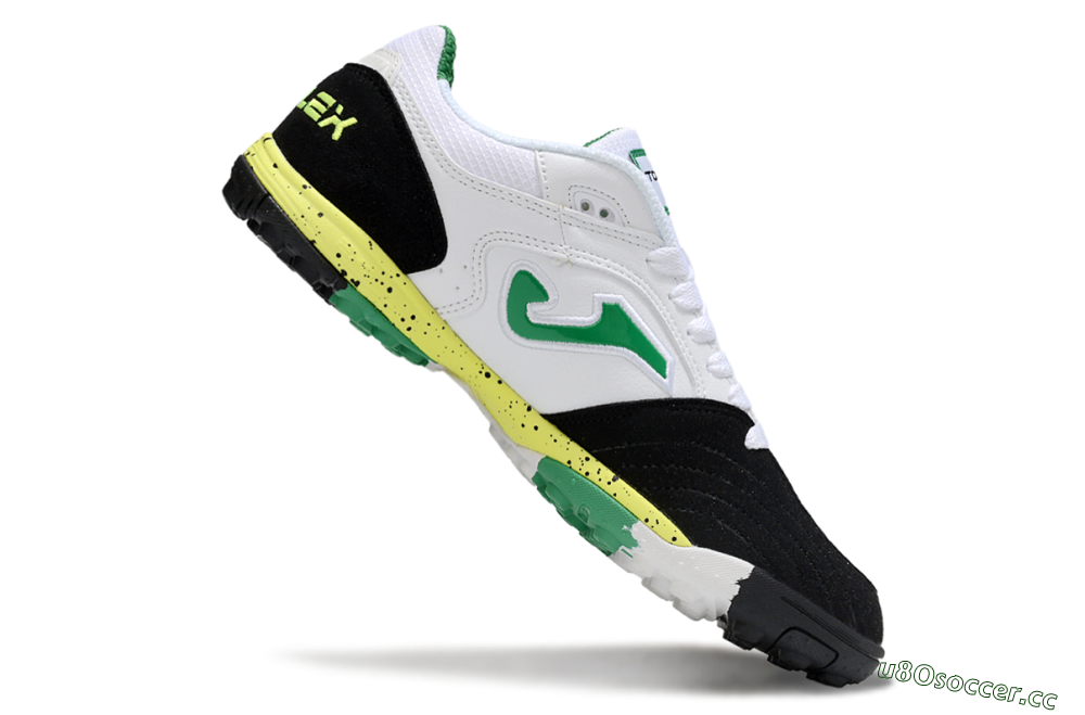 Men's Joma Top Flex TF Artificial Turf Low-Tops Football Shoes - White/Green/Yellow 4