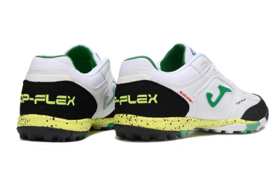 Men's Joma Top Flex TF Artificial Turf Low-Tops Football Shoes - White/Green/Yellow