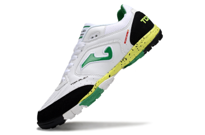 Men's Joma Top Flex TF Artificial Turf Low-Tops Football Shoes - White/Green/Yellow