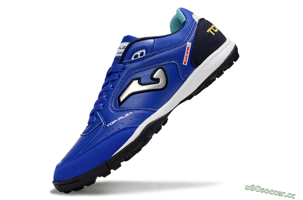 Men's Joma Top Flex TF Artificial Turf Low-Tops Football Shoes - Blue/Black/Silver 5