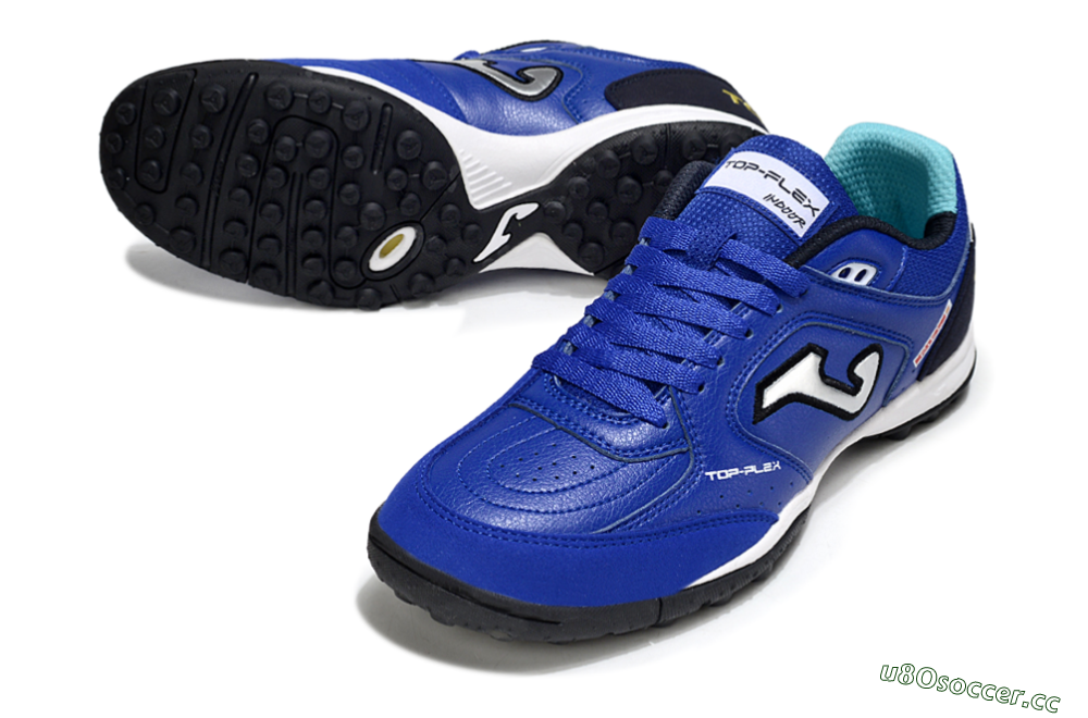 Men's Joma Top Flex TF Artificial Turf Low-Tops Football Shoes - Blue/Black/Silver 3