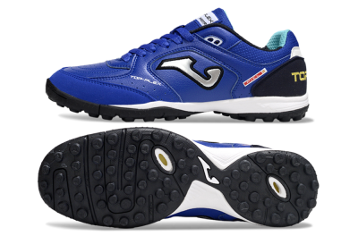 Men's Joma Top Flex TF Artificial Turf Low-Tops Football Shoes - Blue/Black/Silver