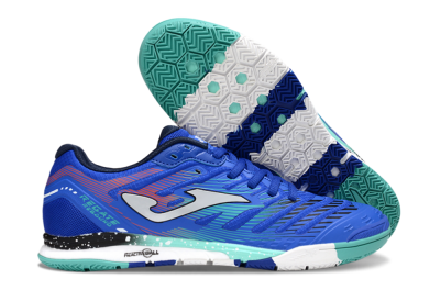 Men's Joma Top Flex IC Indoor & Futsal Low-Tops Football Shoes - Blue/Jade/Red