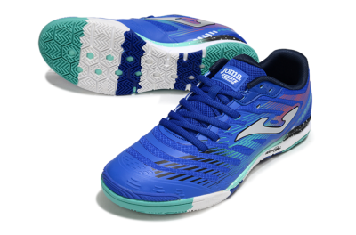Men's Joma Top Flex IC Indoor & Futsal Low-Tops Football Shoes - Blue/Jade/Red