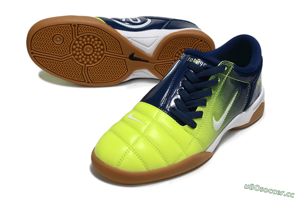 Men's Nike Total 90 III IC Indoor & Futsal Low-Tops Football Shoes - Yellow/White/Blue 3