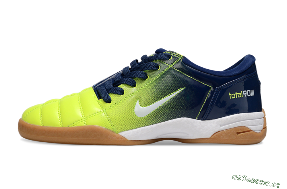 Men's Nike Total 90 III IC Indoor & Futsal Low-Tops Football Shoes - Yellow/White/Blue 0