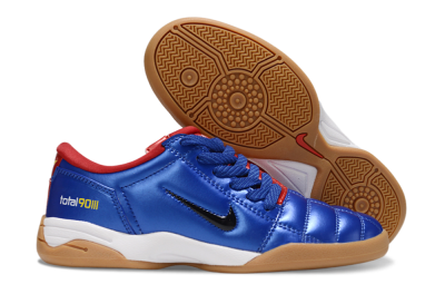 Men's Nike Total 90 III IC Indoor & Futsal Low-Tops Football Shoes - Blue/Black/Red