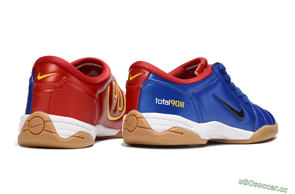 Men's Nike Total 90 III IC Indoor & Futsal Low-Tops Football Shoes - Blue/Black/Red 6