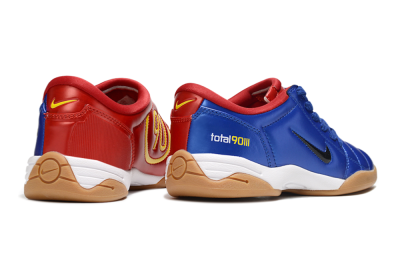 Men's Nike Total 90 III IC Indoor & Futsal Low-Tops Football Shoes - Blue/Black/Red