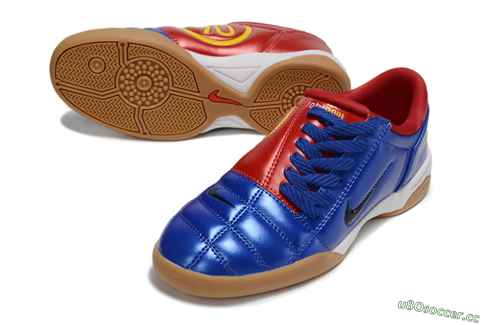 Men's Nike Total 90 III IC Indoor & Futsal Low-Tops Football Shoes - Blue/Black/Red 3