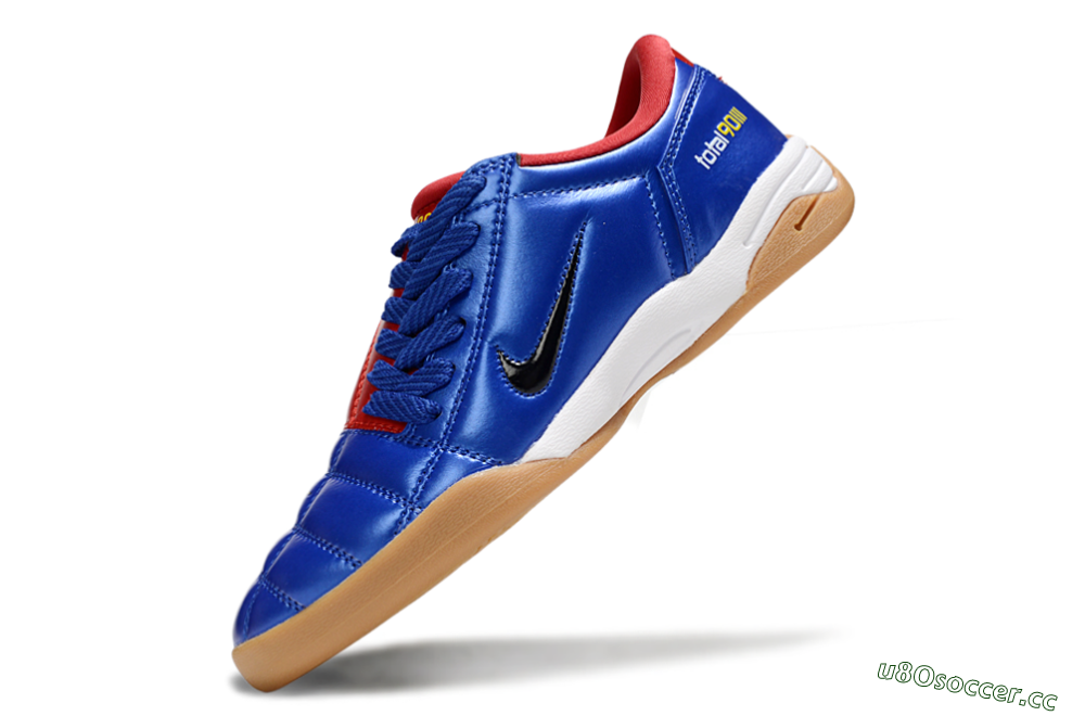 Men's Nike Total 90 III IC Indoor & Futsal Low-Tops Football Shoes - Blue/Black/Red 5